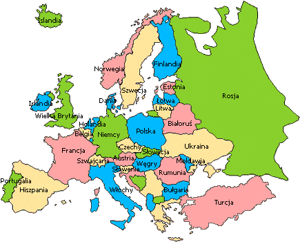 mapa Europy
